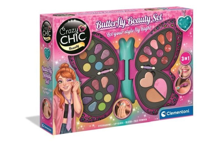Dětská kosmetická sada Crazy Chic v motýlím pouzdře