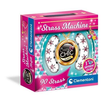 CLEMENTONI Crazy Chic Štrasové kamínky do aplikátoru 3 barvy 90ks