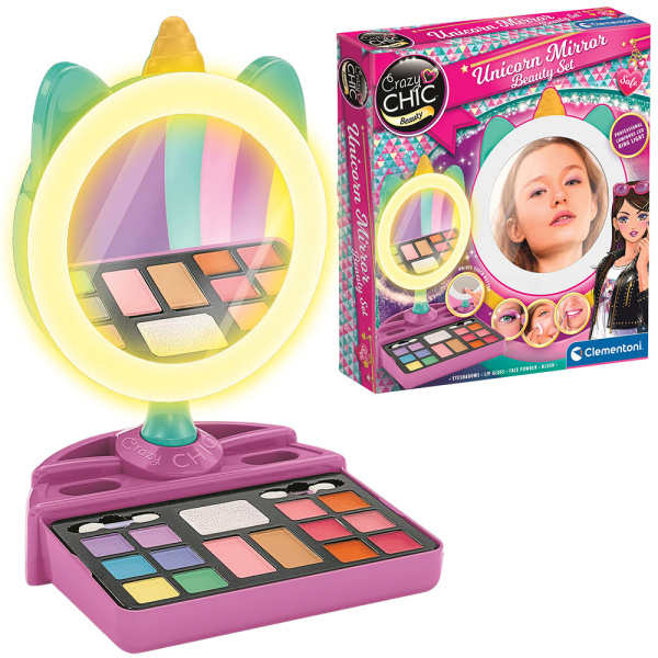 Crazy Chic beauty make-up sada se zrcátkem CLEMENTONI