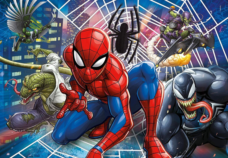 Supercolor Spider-man - puzzle z kategorie Maxi dílky