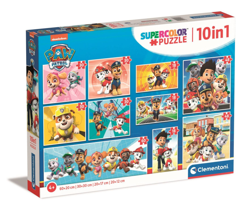 Tlapková patrola 10v1 - puzzle z kategorie 15 - 60 dílků