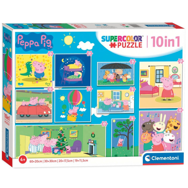 Puzzle Prasátko Peppa 10v1 od Clementoni