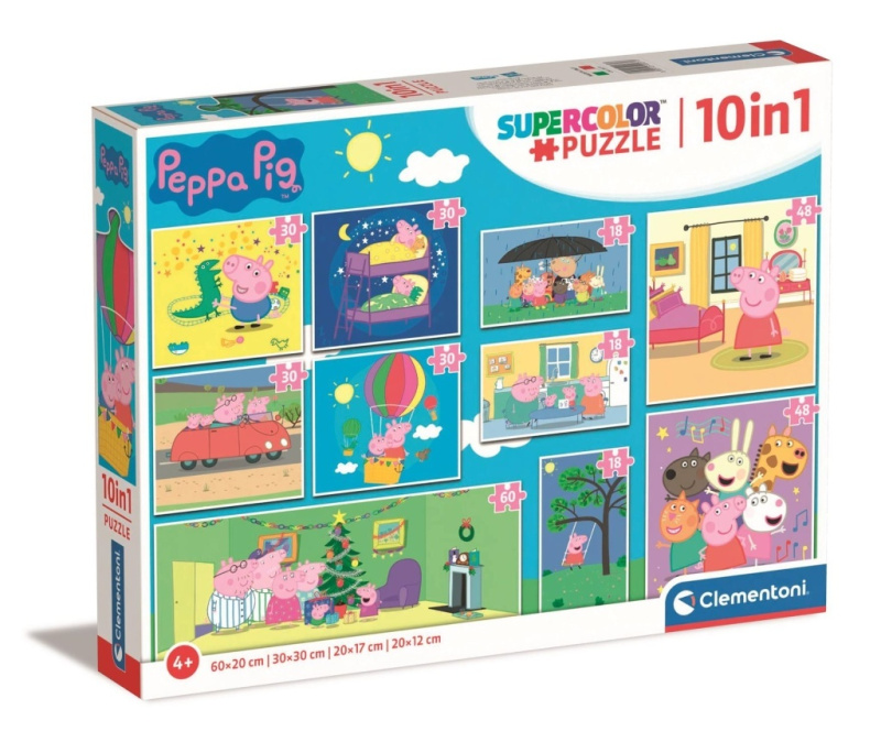 Puzzle Prasátko Peppa 10v1 od Clementoni
