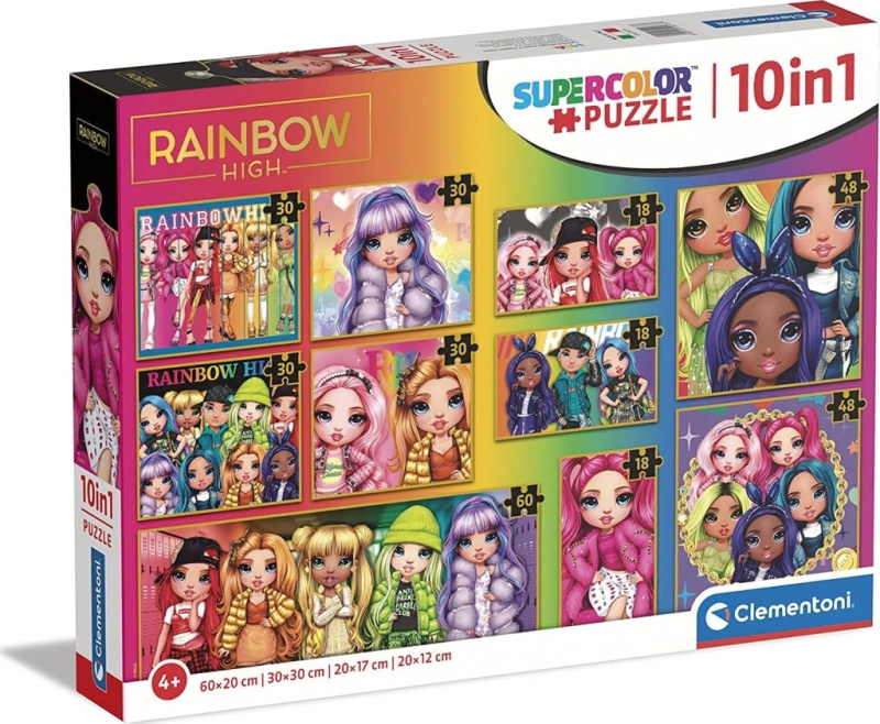 Rainbow High 10v1 - puzzle z kategorie 15 - 60 dílků