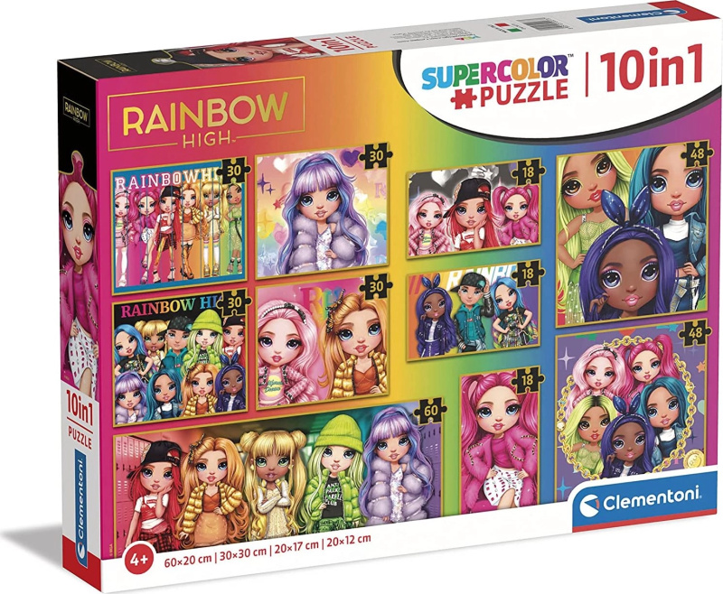 Rainbow High 10v1 - puzzle z kategorie 15 - 60 dílků
