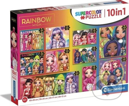 Rainbow High 10v1 - puzzle z kategorie 15 - 60 dílků