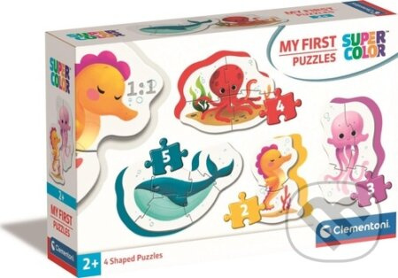 CLEMENTONI Moje první puzzle Mořští živočichové 4v1 (2,3,4,5 dílků)
