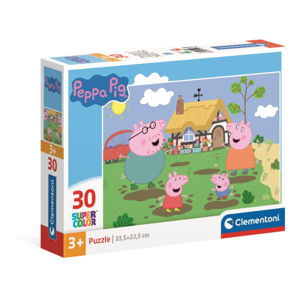 Clementoni puzzle prasátko Peppa zábava v blátě