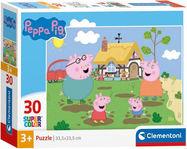 Clementoni puzzle prasátko Peppa zábava v blátě