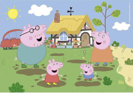 Clementoni puzzle prasátko Peppa zábava v blátě