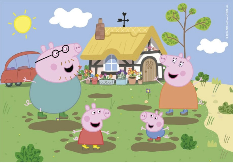 Clementoni puzzle prasátko Peppa zábava v blátě