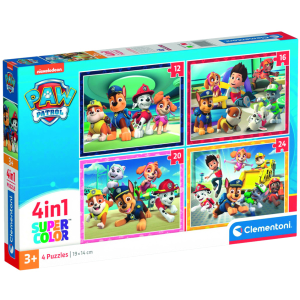 Tlapková patrola 4v1 (12, 16, 20, 24) - puzzle z kategorie Maxi dílky