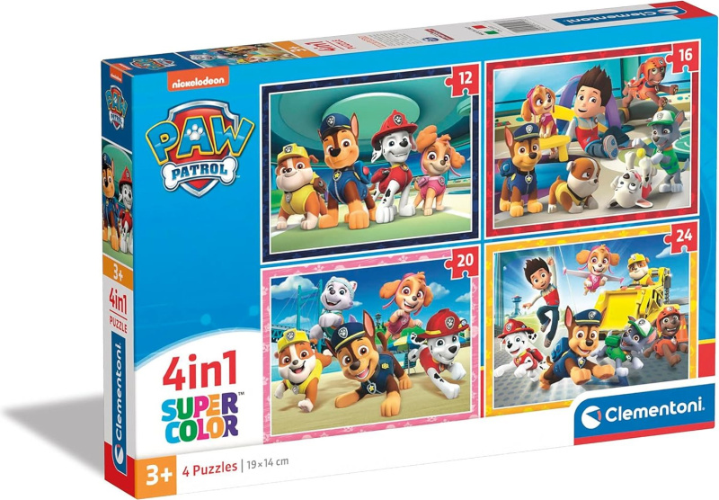 Tlapková patrola 4v1 (12, 16, 20, 24) - puzzle z kategorie Maxi dílky