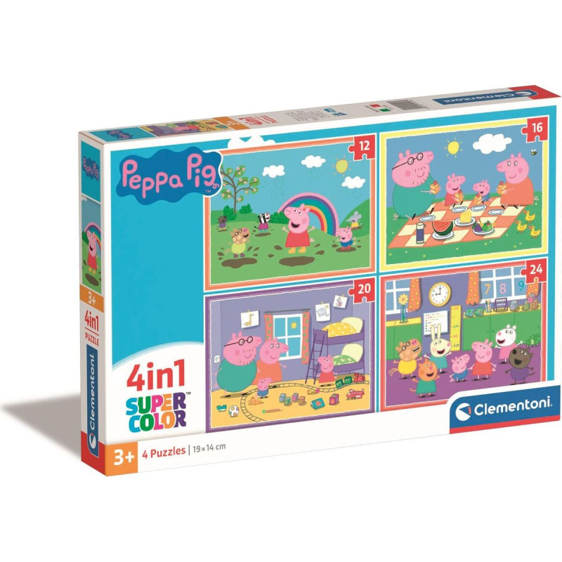 4in1 Peppa Pig - puzzle z kategorie 15 - 60 dílků