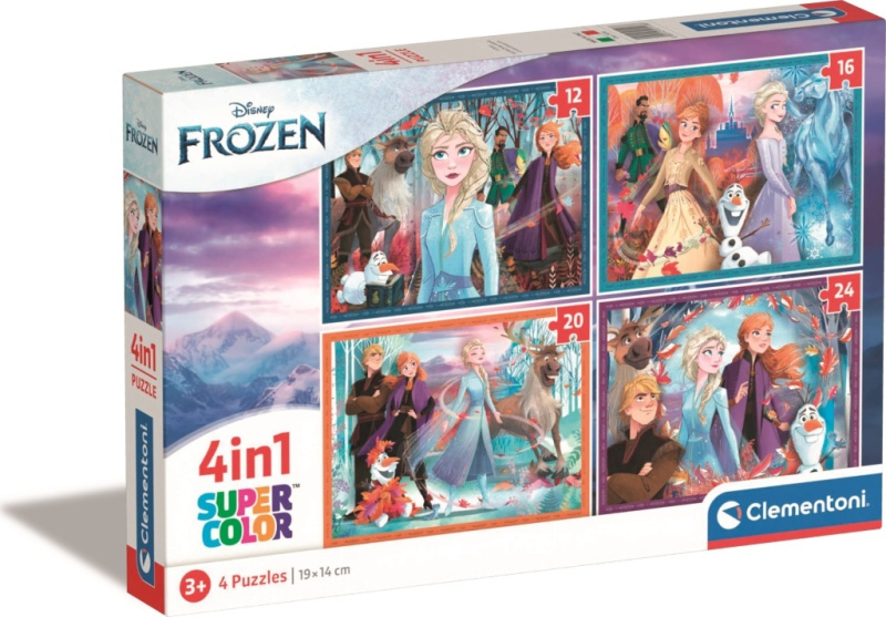 CLEMENTONI Puzzle Ledové království 4v1 (12+16+20+24 dílků)