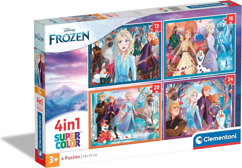 CLEMENTONI Puzzle Ledové království 4v1 (12+16+20+24 dílků)