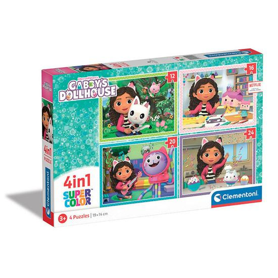 Clementoni - Puzzle 4v1 Gábinin kouzelný domek (12+16+20+24 dílků)