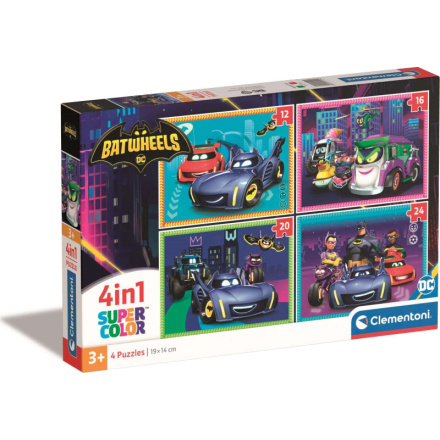 CLEMENTONI Puzzle Batwheels 4v1 (12+16+20+24 dílků)
