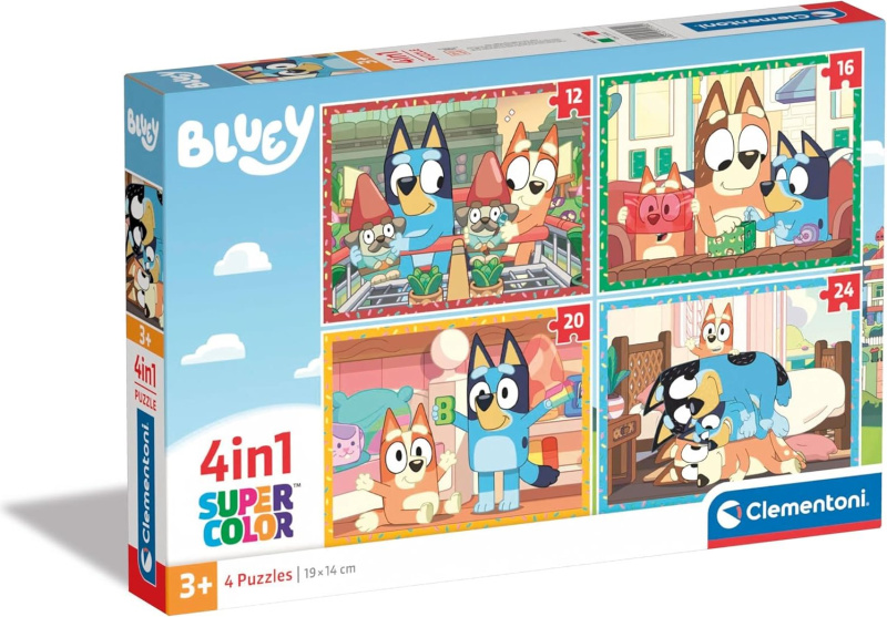 Clementoni - Puzzle 4v1 Bluey