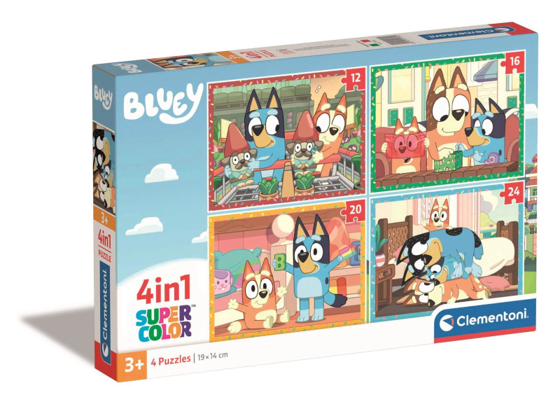 Clementoni - Puzzle 4v1 Bluey