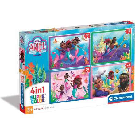 CLEMENTONI Puzzle Ariel 4v1 (12+16+20+24 dílků)