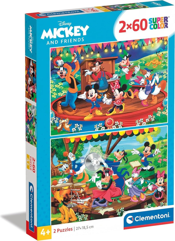 Puzzle 2x60 dílků - Mickey a přátelé