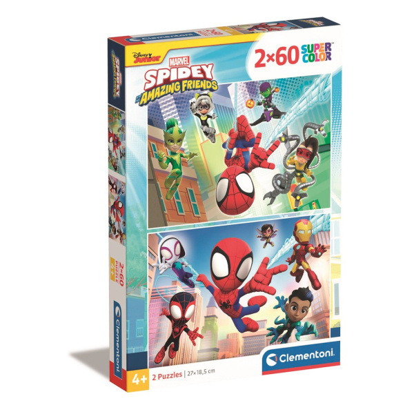 CLEMENTONI Puzzle Spidey a jeho úžasní přátelé 2x60 dílků
