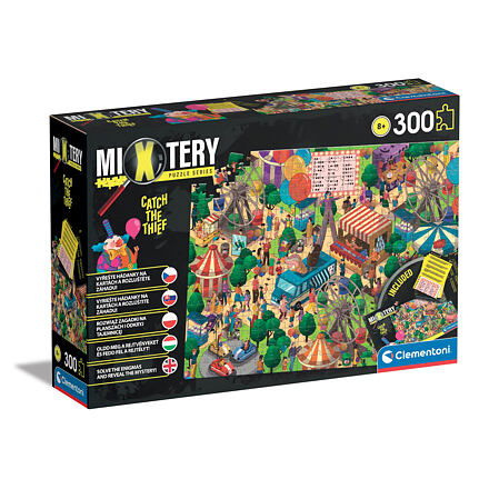 Clementoni MYSTERY PUZZLE 300 dílků - Chyť zloděje v lunaparku