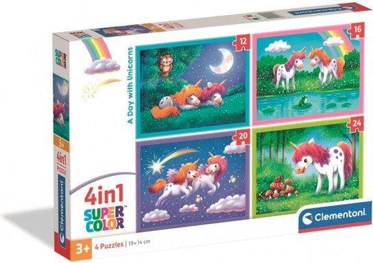 Clementoni puzzle jednorožci pro děti 4v1
