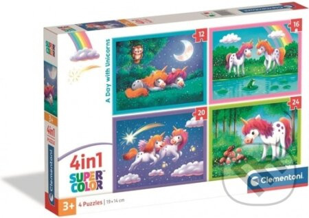 Clementoni puzzle jednorožci pro děti 4v1