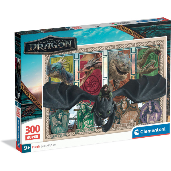 Clementoni puzzle Jak vycvičit draka SuperColor 300 dílků