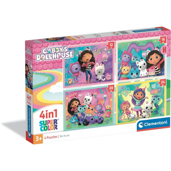 Puzzle CLEMENTONI Gábinin kouzelný domek 4v1 (12–24 dílků)