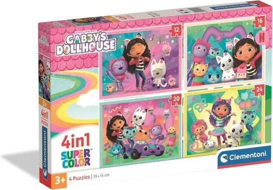 Puzzle CLEMENTONI Gábinin kouzelný domek 4v1 (12–24 dílků)
