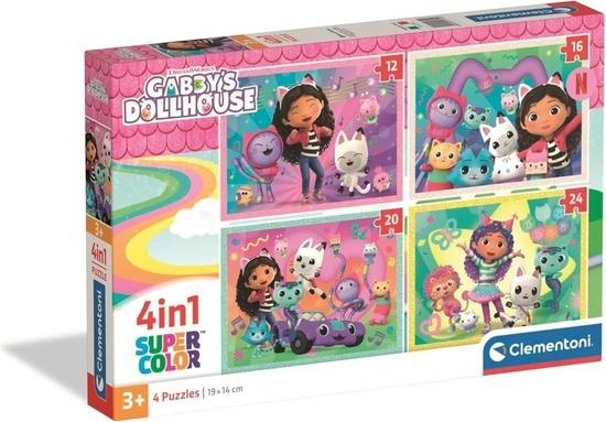 Puzzle CLEMENTONI Gábinin kouzelný domek 4v1 (12–24 dílků)