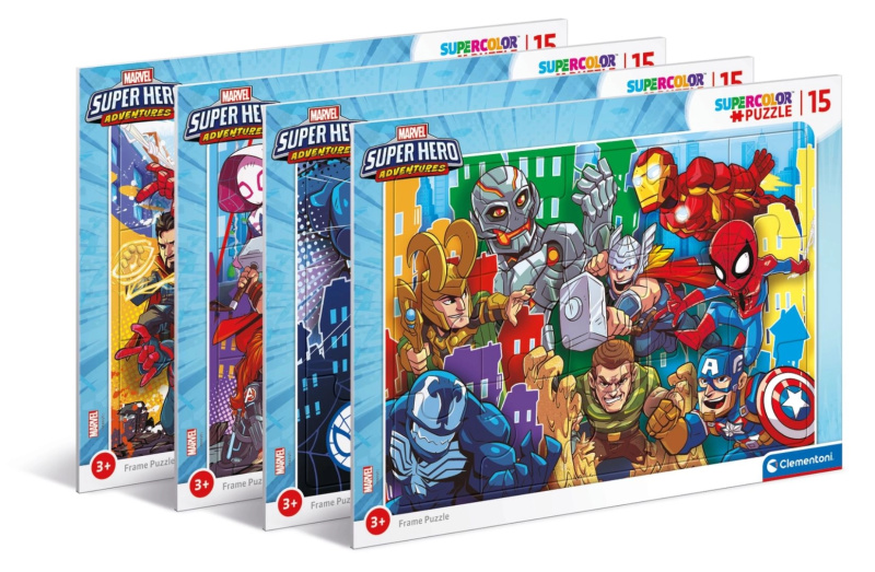 Rámové puzzle 15 dílků Superhero Clementoni
