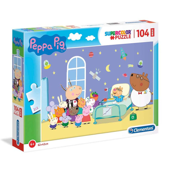 Clementoni 23735 Supercolor Prasárko Peppa 104 dílků