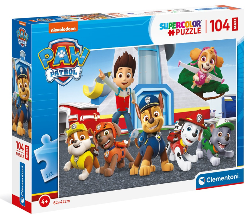 Clementoni - Puzzle Maxi 104 Tlapková Patrola