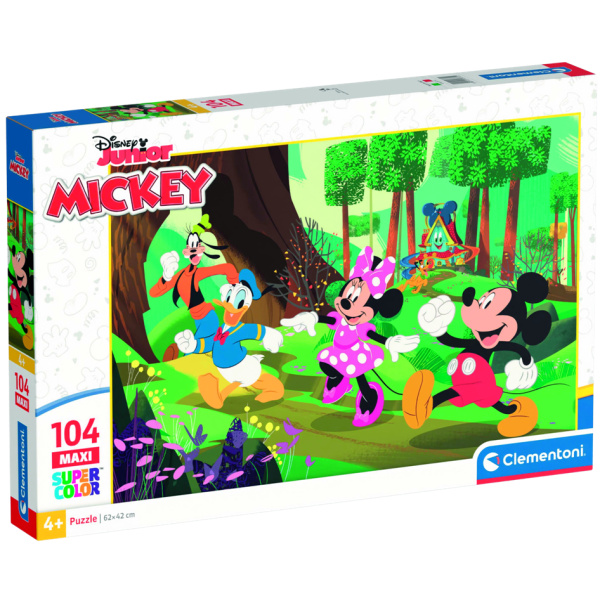CLEMENTONI Puzzle Mickey a přátelé MAXI 104 dílků