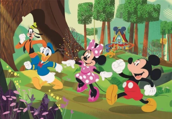 CLEMENTONI Puzzle Mickey a přátelé MAXI 104 dílků
