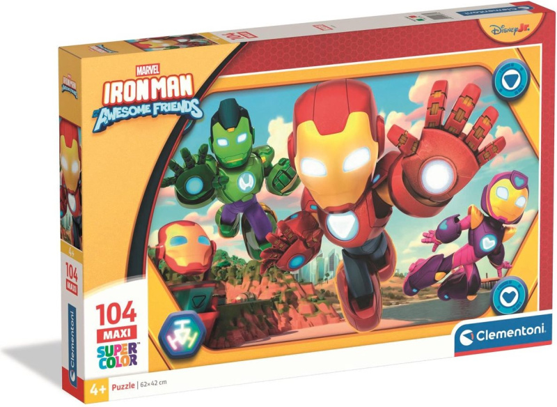 Puzzle CLEMENTONI Iron Man a úžasní přátelé MAXI 104 dílků