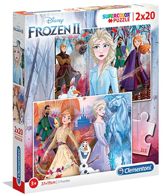 Puzzle 2x20 Super Barvy Ledové království 2