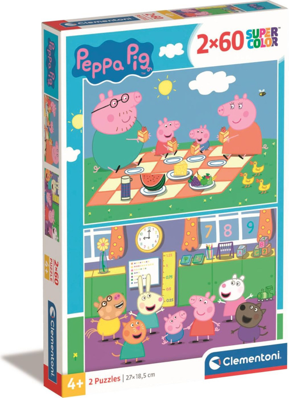 CLEMENTONI Prasátko Peppa 2x60 dílků