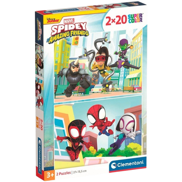 CLEMENTONI Puzzle Spidey a jeho úžasní kamarádi 2x20 dílků