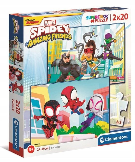 CLEMENTONI Puzzle Spidey a jeho úžasní kamarádi 2x20 dílků