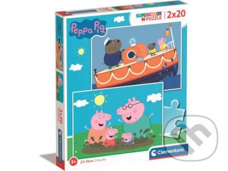 CLEMENTONI Puzzle Prasátko Pepina 2x20 dílků