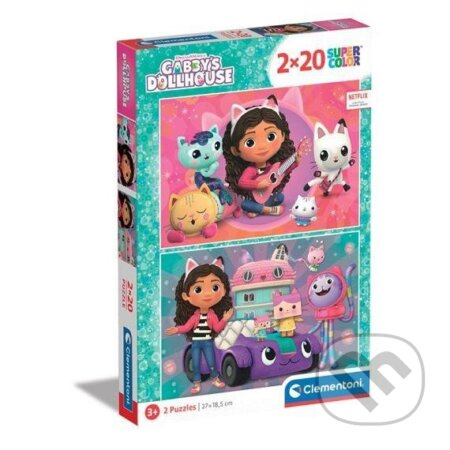 CLEMENTONI Puzzle Gábinin kouzelný domek 2x20 dílků