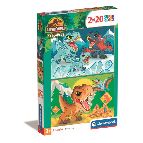 CLEMENTONI Puzzle Jurský svět 2x20 dílků