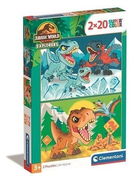 CLEMENTONI Puzzle Jurský svět 2x20 dílků