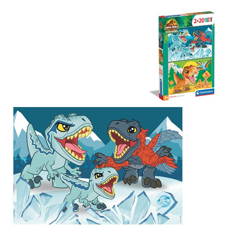 CLEMENTONI Puzzle Jurský svět 2x20 dílků