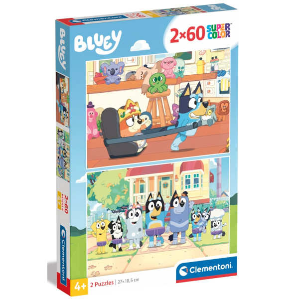 CLEMENTONI Puzzle Bluey 2x60 dílků